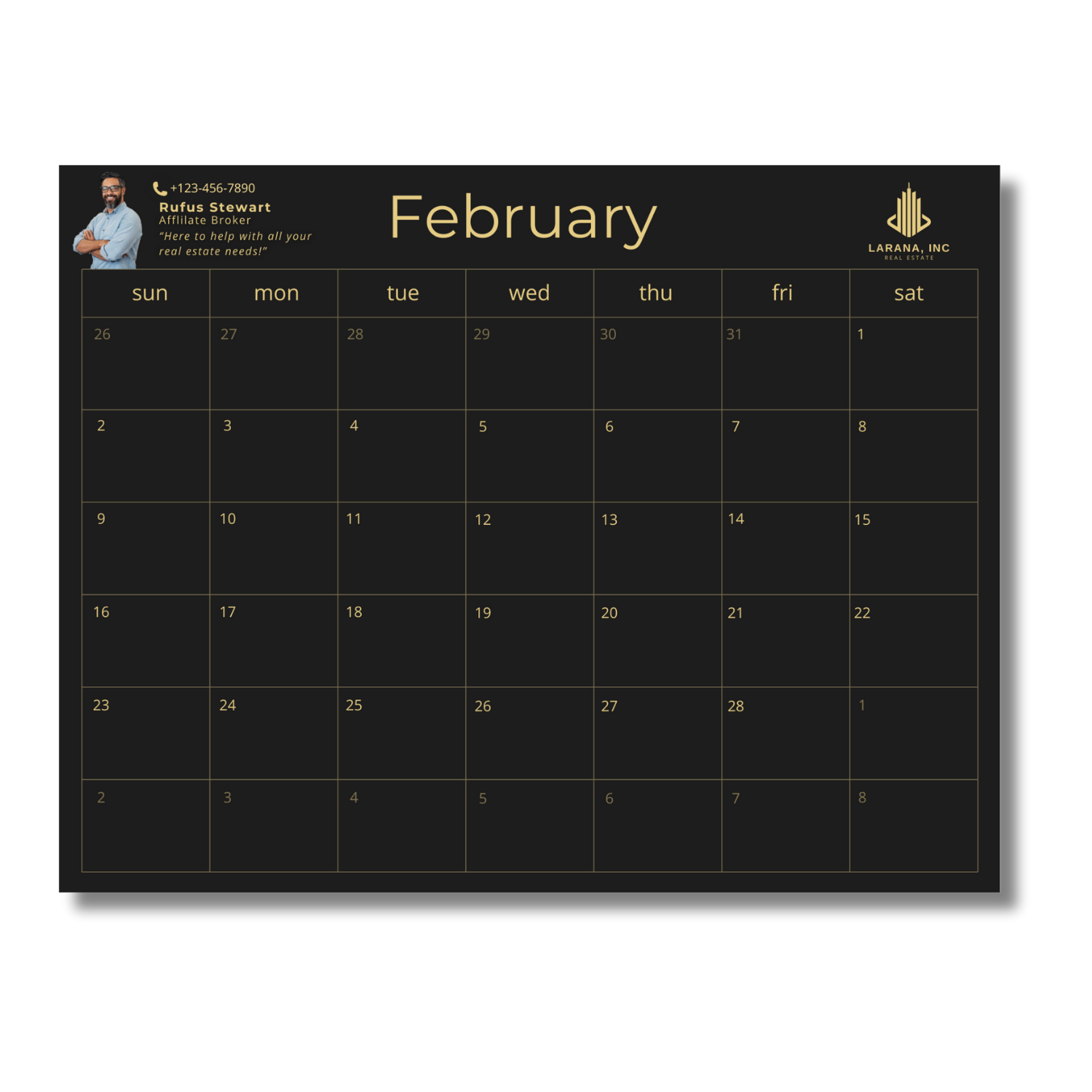 Branded 12-Month Calendar